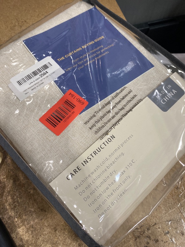 Photo 1 of 100% Blackout Shield Linen Blackout Curtains for Bedroom 84 Inches Long, Back Tab/Rod Pocket Living Room Drapes, Thermal Insulated Blackout Curtains 2 Panels Set, 50" W x 84" L, Cream
