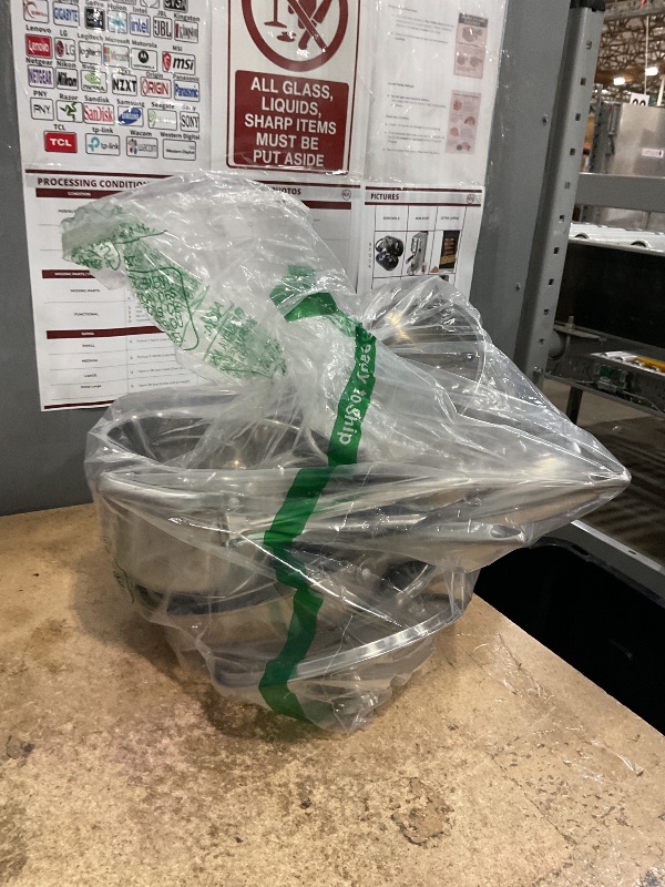 Photo 1 of ***SHOWS SIGNS OF USAGE/ MISSING UTENSILS & APRON**** ASKSCICI Stainless Steel Cookware Set, 16-Piece Pots and Pans Set Non Toxic, Kitchen Induction Cookware with Glass Lids, Steamer, Utensil Sets, Pot Protectors & Apron, Oven & Dishwasher Safe, Silver