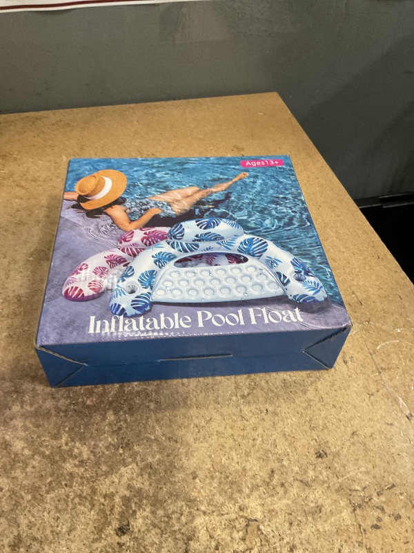 Photo 1 of [2025 New Upgraded] Pool Floats for Adult -Floating Lounge Chairs,Inflatable Pool Floats with Cup Holders 2 Repair Patch Suit for Swimming Pools, Beach, Pool Toys,Backyard Party,Lakes?2 Packs