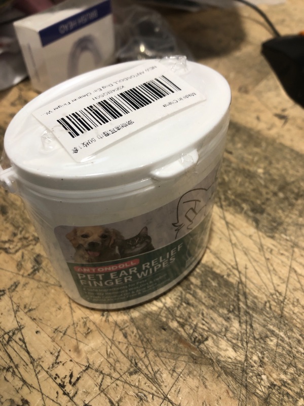 Photo 1 of **EXP:08/13/2026** Ear Finger Wipes for Dogs & Cats, Thicker Dog Ear Cat Ear Wipes, Natural Relief Cat Ear Cleaner Dog, Effectively Remove Ear Wax for Dog Kitten Rabbit, Fresh Aloe Scent Deodorizing, 50 Counts