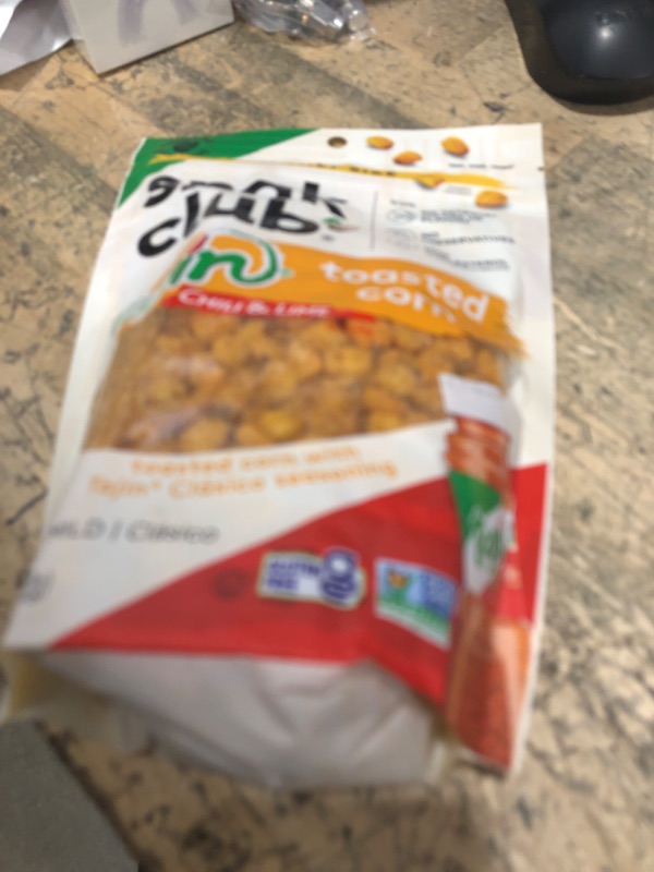 Photo 1 of **EXP:12/22/2025** Snak Club Tajin Toasted Corn, Roasted Corn Nuggets with Chili and Lime Seasoning, Mild, Non-GMO, Gluten-Free, Kosher Snack, No Artificial Colors or Flavors, Low Cholesterol, 11 oz Resealable Bag