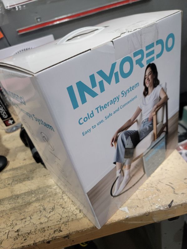 Photo 1 of **POSSIBLY FOR PARTS (PUMP MAY BE NON-FUNCTIONAL*** Cold Therapy Machine with Programmable Timer, Ice Machine for Knee After Surgery ACL,Cryotherapy Pain Relief Compression Pad for Shoulder, Arm, Ankle