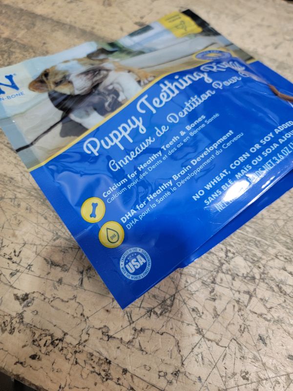 Photo 1 of **EXP:03/25/2026** N-Bone 3-Rings Puppy Teething Ring, Chicken Flavor