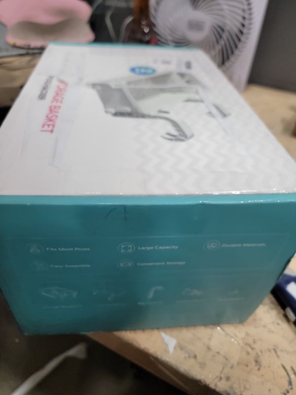 Photo 1 of [PATENTED] POOLHACKER 2025 Upgrade 2 Sets Poolside Storage Basket - Original Above Ground Pool Accessories, Swimming Pool Storage Basket with Pool Cup Holder, Poolside Storage to Organize Cup Towel