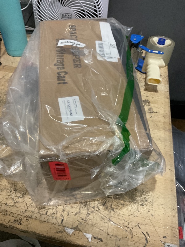 Photo 1 of ****MISSING ASSEMBLY PIECES**** SPACEKEEPER Slim Rolling Storage Cart 4 Tier Bathroom Organizer Cart Mobile Shelving Unit Slide Out Utility Cart for Kitchen, Bthroom, Makeup, Craft, Laundry Narrow Places, Black