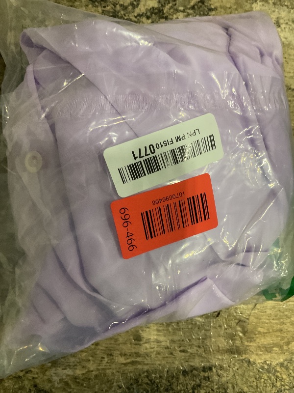 Photo 1 of ***DIRTYYYY**** Purple Tops for Women Chiffon Blouses & Button-Down Shirts Women's Polyester Interview Clothing v Neck Wrinkle Free Ladies Trendy Collar Outfit Womans Spring wear Fall Clothes Light Purple Size L