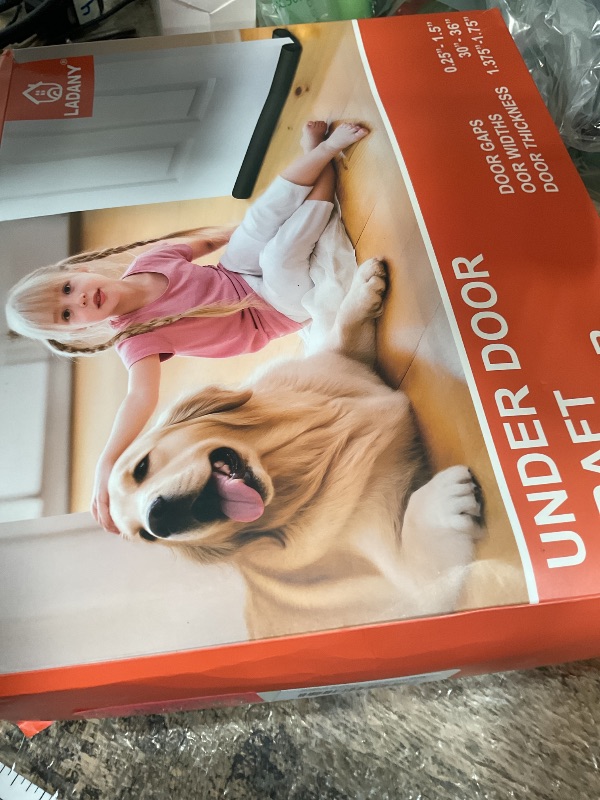 Photo 1 of (2 Pack) Under Door Draft Stopper, Under Door Blocker Size of Adjustable Size from 30" to 36", Easy Install,Gap Filler, Reduces Air Draft, Noise & Sound, Door Seal for Improved Insulation