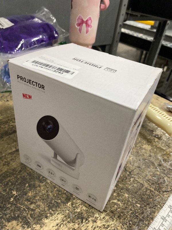 Photo 1 of ?Electric Focus?Mini Projector, Projector 4K 1080P Support, 260 ANSI Lumens Projector with Wifi and Bluetooth, Upgrade Smart Proyector, 5w Speaker, Auto Keystone Correction 35"-130" Screen HY300 Plus