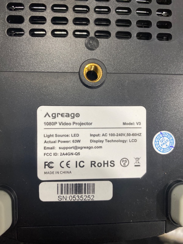 Photo 1 of [Electric Focus] Projector with WiFi and Bluetooth, Native 1080P 15,000 Lumens 4K Supported, Agreago Outdoor Movie Projector for Home Theater UP to 300", for iOS/Android/TV Stick/HDMI/USB