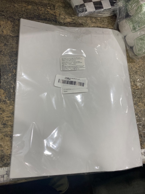 Photo 1 of 1.5 Inch Glitter Letter Stickers, 592 Pieces Shiny Self Adhesive Alphabet Number Sticker for Mailbox, Door, Scrapbook, Waterproof Sticky Vinyl Symbol Labels for DIY & Homemade Crafts(8 Sheet Silver)