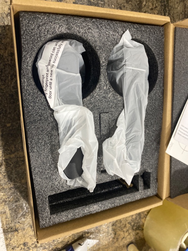 Photo 1 of ***MISSING ASSEMBLY PIECES** Fingerprint Door Lock- Smart Door knob,biometric Door Lock?with passcode keypad keyless Entry Door Handle?for Bedroom Home Hotel Office Apartment (Black with APP)