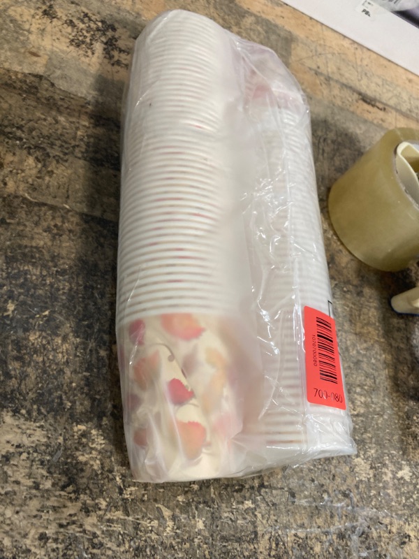 Photo 1 of 100 Pcs 9 oz Fall Cups Autumn Disposable Cold Paper Cups, Thanksgiving Party Supplies Maple Leaves Paper Cups for Kids Adults Coffee Juice Hot Drink Disposable Cups for Parties Dinner Picnic Wedding