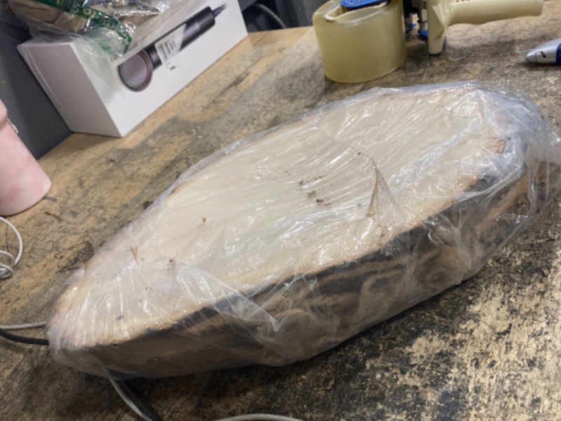 Photo 1 of 16 Inch 6 Pack Large Oval Basswood Signs Wood Slice for DIY Painting Crafts