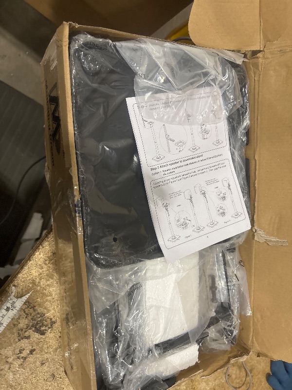 Photo 1 of *****************Missing one base and brackets*************
Mounting Dream Speaker Stands Height Adjustable for Satellite & Small Bookshelf Speakers, Set of 2 Floor Stand Mount for Bose Polk JBL Sony Yamaha and Others - 11LBS Capacity MD5402