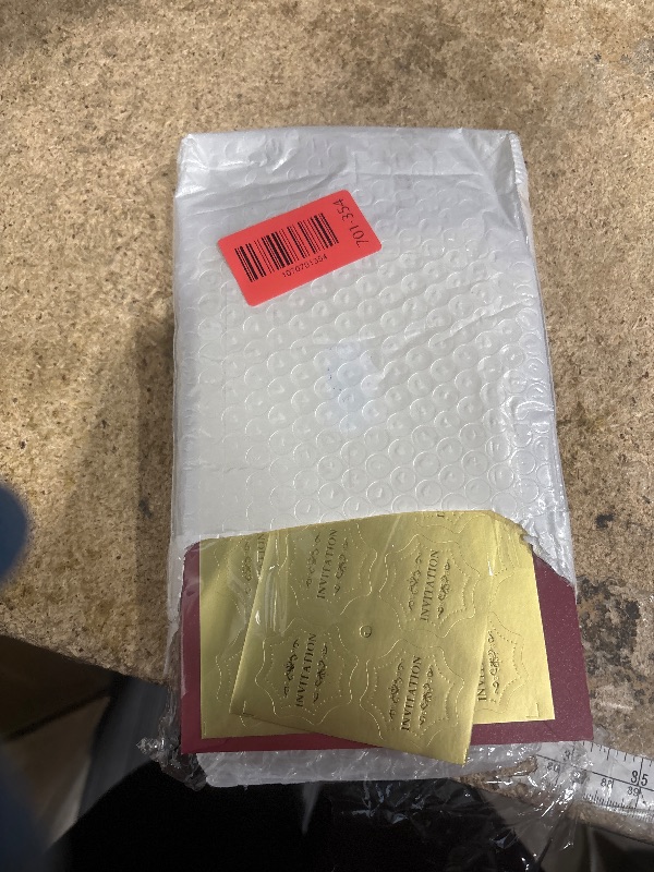 Photo 1 of 25 PCS Pearl Burgundy with Silver Glitter Envelopes A7, 5.35 x 7.7 inches, Perfect for 5x7 Wedding Invitation Cards,Birthday Greeting RSVP Invite