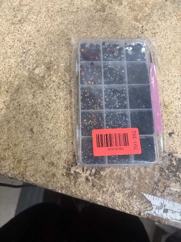 Photo 1 of 15000 Pcs Resin Rhinestones for Crafts, Black Gold Brown Flatback Resin Rhinestones for Bedazzling Gems 2/3/4/5/6mm Flatback Gems Jewels for DIY Mugs Tumblers Bottles Clothing Shoes Nail Art