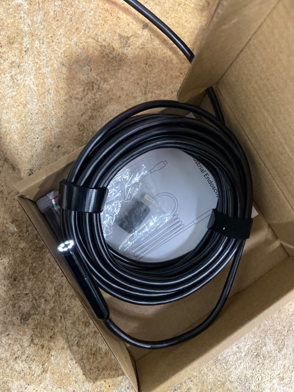 Photo 1 of [Dual-Lens] Endoscope Camera with Light, 1920P HD Borescope with 8+1 Adjustable LED Lights, IP67 Waterproof 16.5FT Semi-Rigid Snake Cord Inspection Camera for iPhone, iPad and Android Phone (Type C)