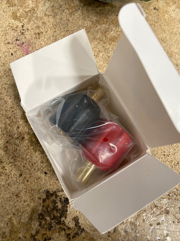 Photo 1 of 05335 Welding Leads Adapter Set, Dinse-Type Machine Plug Connector, Connect Lenco or Tweco Style LC40 Male to Dinse Style Female, Includes 1 Red and 1 Black adapter, Welder Cable Terminal Adapter