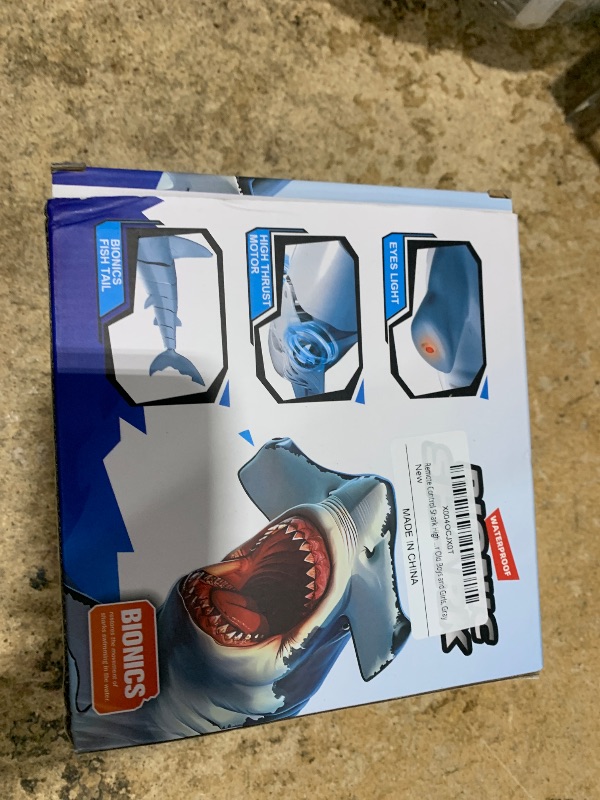 Photo 1 of ***UNTESTED POSIBLY FOR PARTS*** Remote Control Shark High Simulation RC Shark Toys for Summer Swimming Pool Bathroom, Great Gift RC Boat Water Toys for 6+ Year Old Boys and Girls, Gray