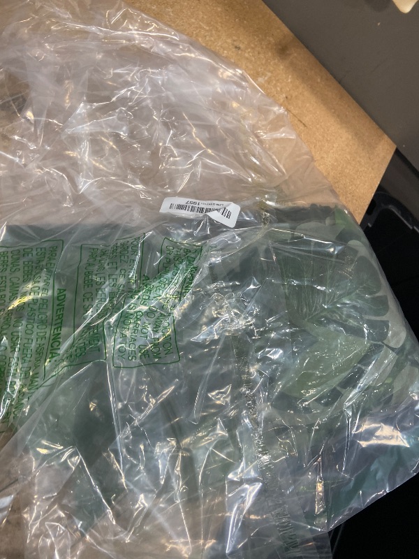 Photo 1 of 108 Pieces 7 Kinds Artificial Tropical Leaf Jungle Leaves Plant Safari Leaves Decorations Fake Palm Leaf with Stems for Hawaiian Luau Party Table Beach Birthday Wedding Theme Party Decorations