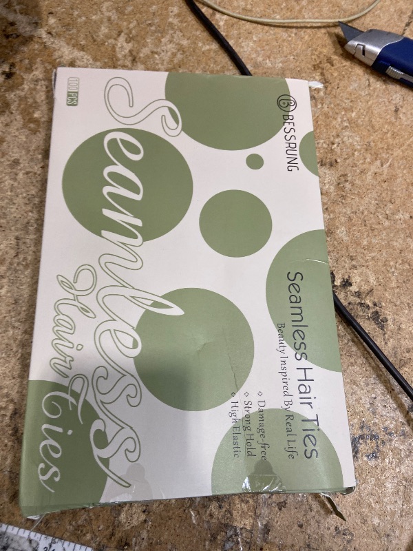 Photo 1 of 100 Pcs Thick Seamless Brown Hair Ties, Ponytail Holders Hair Accessories No Damage for Thick Hair Christmas Gift(Natural Colors)