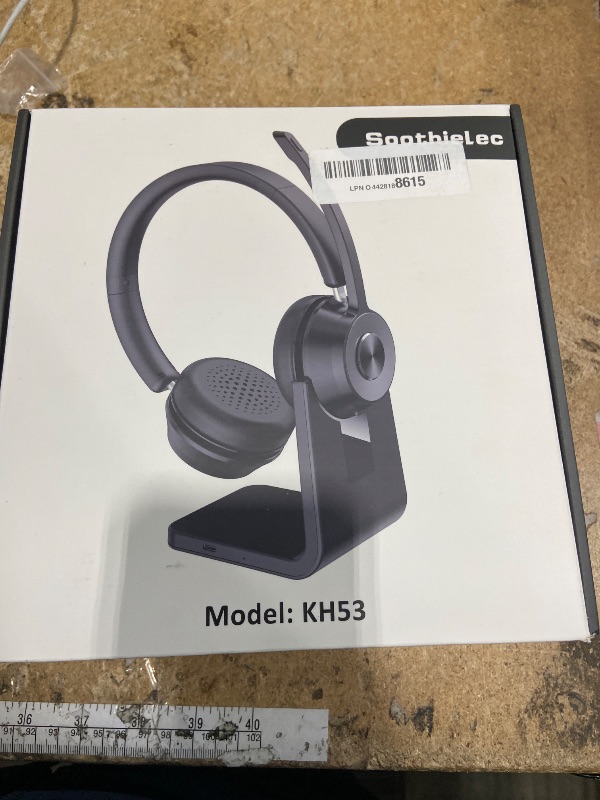 Photo 1 of (Upgraded Version) Wireless Headset, Bluetooth Headset with Noise Cancelling Microphone, Best Headphones with Mic Mute & USB Dongle for PC/Computer/Laptop/Cell Phones/Remote Work/Call Center