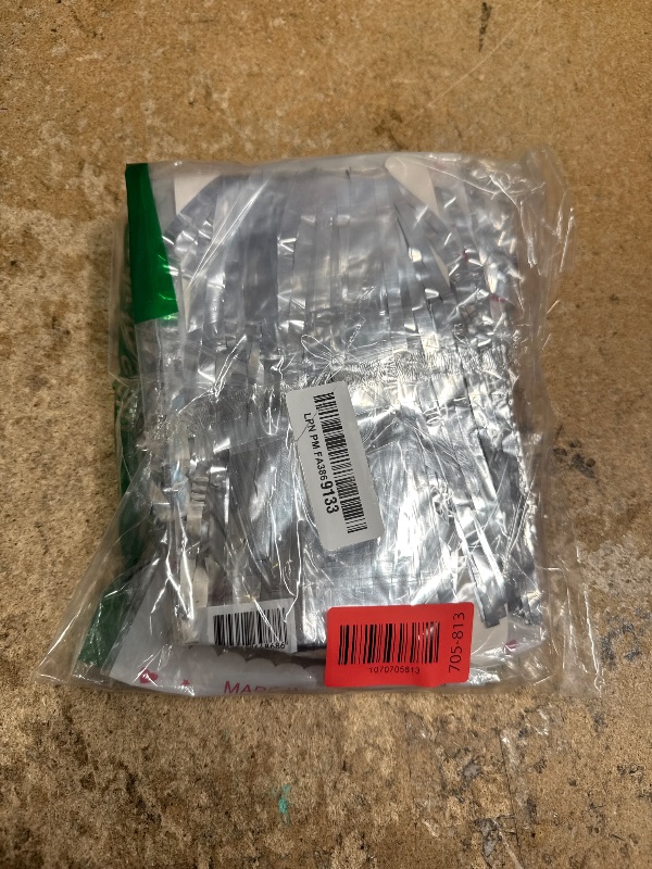 Photo 1 of 2 Pack Foil Curtain Backdrop Silver Metallic Tinsel Foil Fringe Curtains Photo Booth Props for Birthday Wedding Engagement Baby Shower Bachelorette Christmas Holiday Celebration Party Decorations