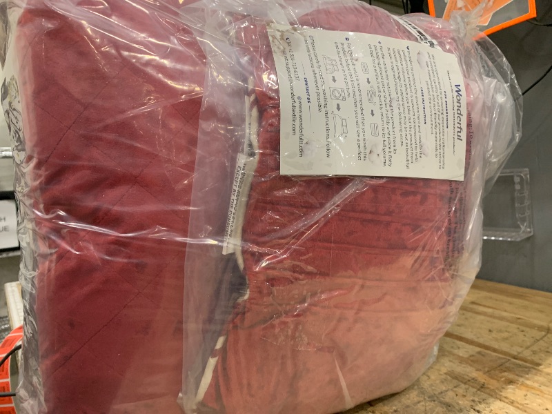 Photo 1 of ***COMFORTER & SMALLER MATCHING PILLOWS ONLY*** Wonderful Christmas Bedding, Luxury Red Velvet Quilt Set Queen Size, 5 Piece Striped Cotton Lightweight Comforter Set, Farmhouse Soft Reversible Coverlet Bedding Set with Matching Shams for All Season