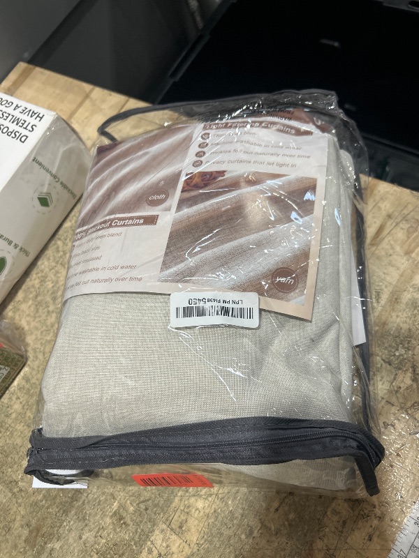 Photo 1 of 100% Blackout Curtains 92 Inches Long for Living Room 2 Panels Set, Room Darkening Energy Saving Curtain Window Coverings Elegant Flax Linen Hook Belt Pleated Drapes Aesthetic Bedroom(W50"xL92",Birch)