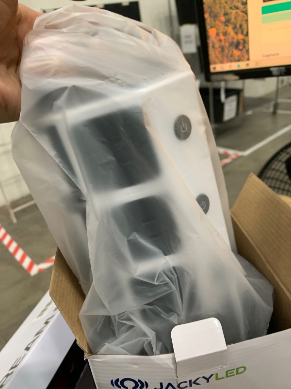 Photo 1 of ?10ft? Power Strip Tower JACKYLED Surge Protector Electric Charging Station with 13A 12 Outlets 6 USB Ports Heavy Duty Extension Cord for Home Office Computer Nightstand Laptop Phone White Black