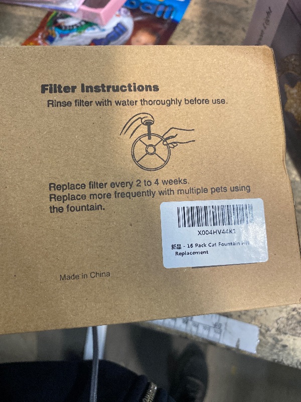 Photo 1 of 21-Piece Cat Fountain Filter Replacement Kit: Includes 16 Filters, 4 sponges, and 1 Brush. Features Double The Activated Carbon and ion Exchange Resin, Fitting Fits Most pet (not Compatible Catit).