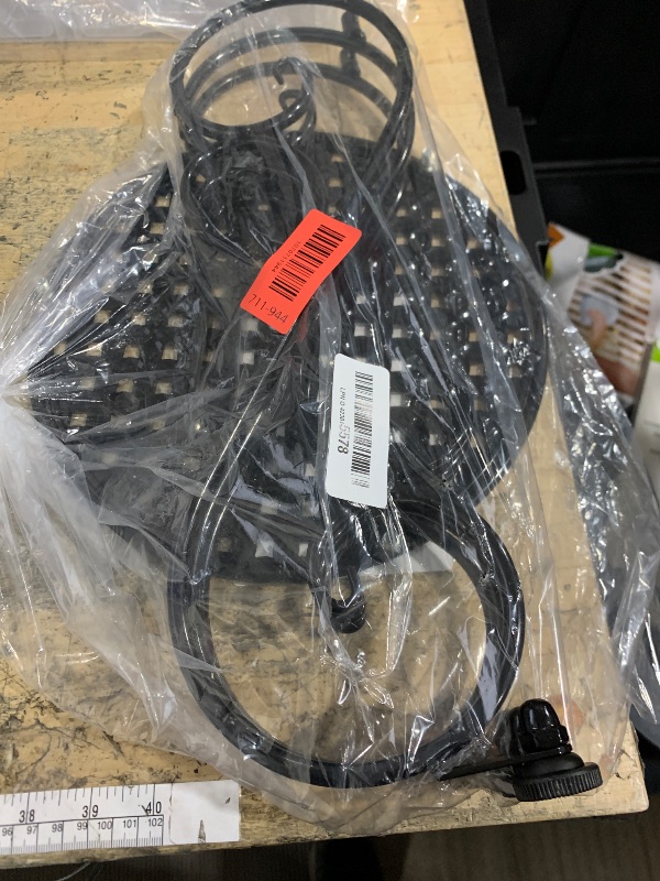 Photo 1 of **** FOR PARTS/ TABLETOP ASSEMBLY MEASUREMENTS MAY BE WRONG & NOT ALLOW TABLETOP TO BE INSTALLED**** NAKUPE Metal Plant Stand, Heavy Duty Flower Pot Stand 17" Tall, Single Planter Holder for Indoor, Outdoor, Garden, Patio, Porch, Balcony, Home Decor, Blac