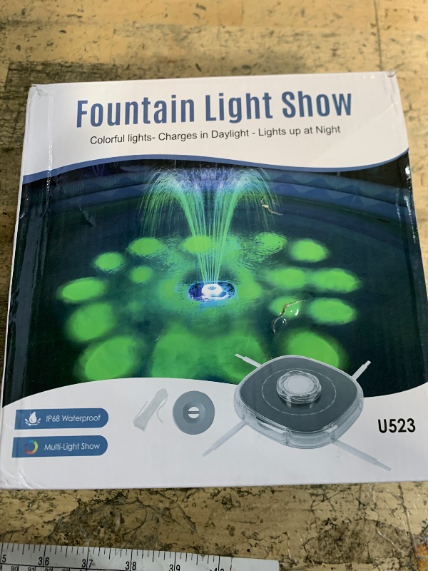 Photo 1 of *** FOR PARTS ONLY*** Solar Fountains with Lights, 2025 Upgrade Solar Bird Bath Fountain Pump, Floating Sola Water Fountain Outdoor?Solar Birdbath Fountains for Pool,Pond,Garden-Blue