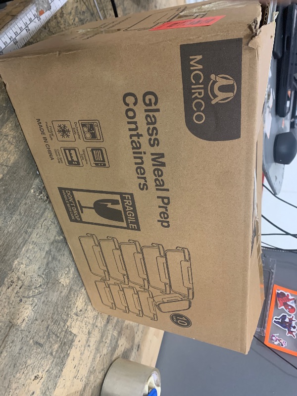 Photo 1 of [10-Pack]Glass Meal Prep Containers with Lids, MCIRCO Glass Food Storage Containers with Snap Locking Lids, Airtight Lunch Containers, Microwave, Oven, Freezer and Dishwasher, Green