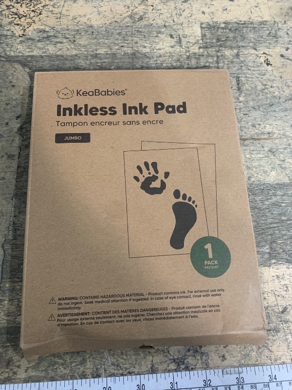 Photo 1 of 1-Pack Inkless Baby Hand and Footprint Kit - Mess Free Ink Pad for Newborn Keepsake, Dog Nose & Paw Print Kit, Clean Touch Ink Pad for Halloween Footprints Craft, Ideal New Mom Gifts (Gold, Jumbo)