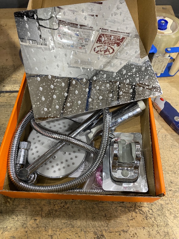 Photo 1 of 10 inch Rainfall Shower Head Combo Stainless Steel, THE FIRST WATERFALL mode, 10 Inch Rain Shower Head with Handheld 6 Spray Modes High Pressure, Overhead Shower Adjustable Extension Arm,Chrome