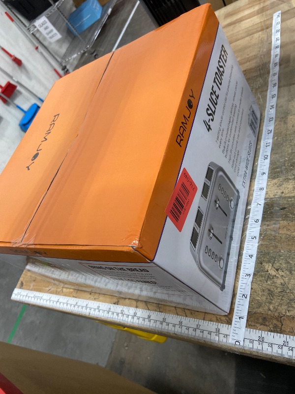 Photo 1 of **FACTORY SEALED** RAMJOY Toaster 4 Slice, Dual Independent Controls, Extra Wide Slot Toasters for Bagel, Bread, Waffles, 7 Shade Settings, 4 Main Functions, Removable Crumb Tray, 1500 Watts, Brushed Stainless Steel