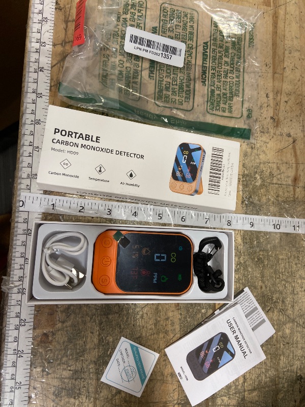 Photo 1 of ???????? Portable Carbon Monoxide Detectors, 3 in 1 CO Monitor with Kickstand & Lanyard Gas Alarm [CO Temperature Humidity Sensor] 1000mah Battery for Indoor Outdoor Camping Travel RV Hotel