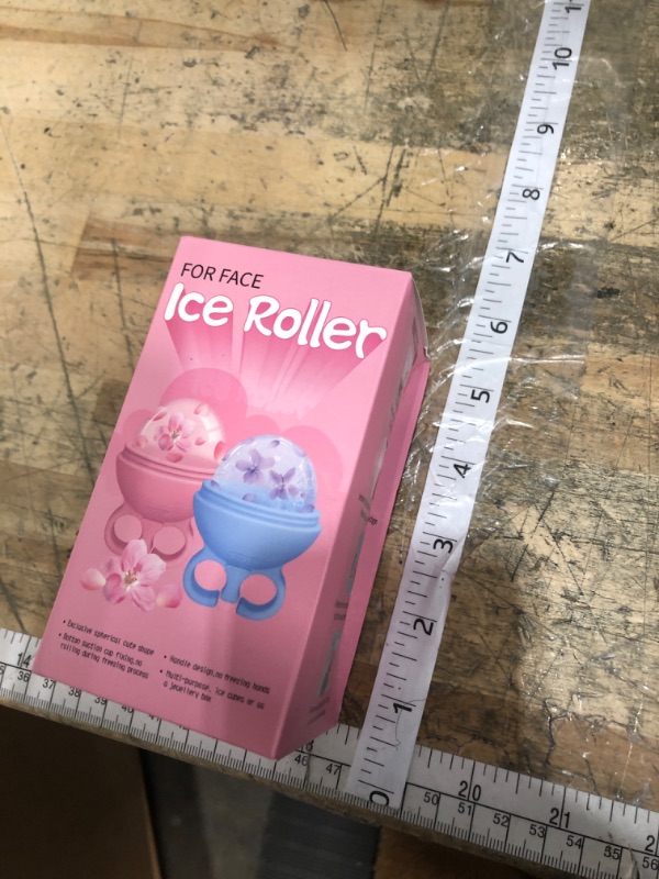 Photo 1 of 2 Pack Ice Roller for Face, Face Ice Roller for Women Face Neck Body and Eye, Ice Face Roller Tones Skin Eliminates Puffiness Ice for Face Ice Mold (Pink Blue)