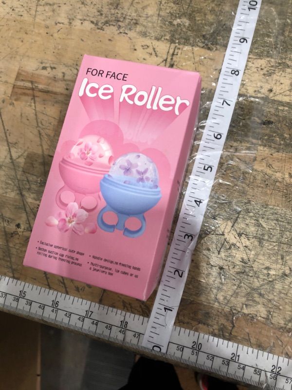 Photo 1 of 2 Pack Ice Roller for Face, Face Ice Roller for Women Face Neck Body and Eye, Ice Face Roller Tones Skin Eliminates Puffiness Ice for Face Ice Mold (Pink Blue)