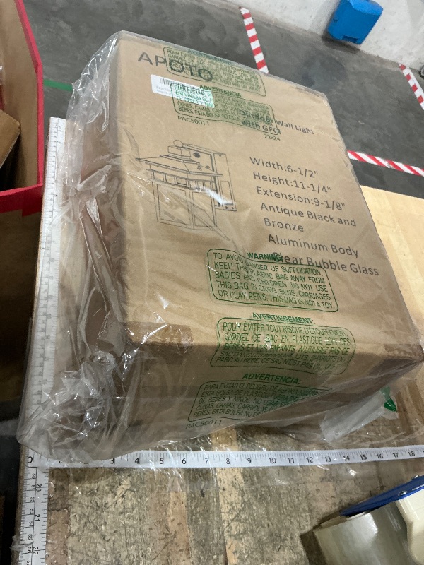 Photo 1 of **FACTORY SEALED** Outdoor Light with GFCI Outlet Antique Black and Bronze Gold,Dusk to Dawn Porch Lights Outdoor,Waterproof Exterior Wall Light Fixture,Aluminum Wall Sconce,Front Door Light Outside Lights for House