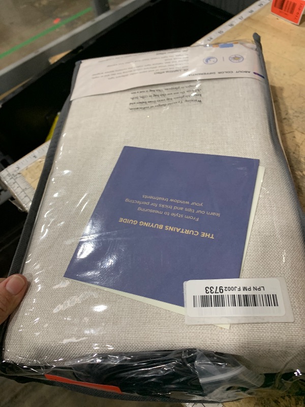 Photo 1 of 100% Blackout Shield Full Blackout Curtains for Bedroom 84 inch Length 2 Panels Set, Clip Rings/Rod Pocket Faux Linen Black Out Curtains for Living Room, Thermal Insulated, 50Wx84L, Beige