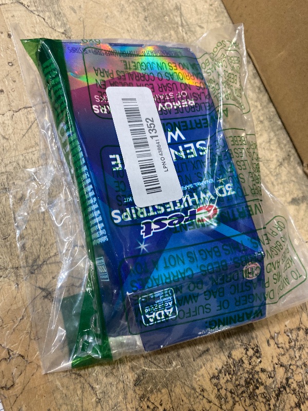 Photo 1 of ***ONLY 7*** Crest 3D Whitestrips Sensitive At-Home Teeth Whitening Kit, 18 Treatments, Gently Removes 15 Years of Stains, Crest Whitestrips, Teeth Whitening Kit