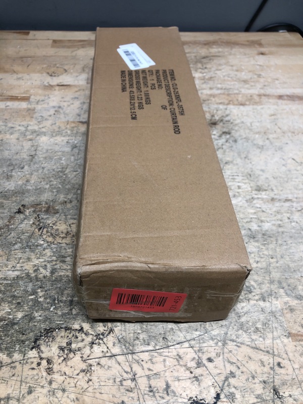 Photo 1 of 1 Inch Industrial Curtain Rods for Windows 48 to 84 Inches, Blackout Wrap Around Curtain Rod, for Indoor and Outdoor, Simple Design, 35 to 75 Inches, Black