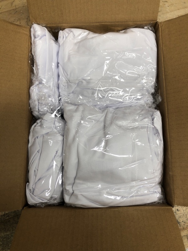 Photo 1 of 
10 pk Winwingo 70x120 Table Cloth - Rectangular White Washable Stain and Wrinkle Resistant Polyester Table Cover for Dining Tables, Various Parties