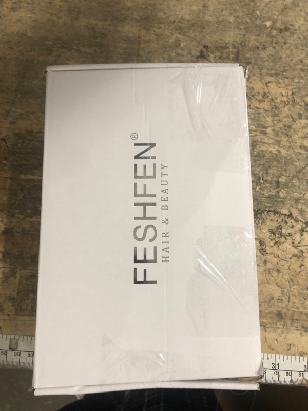 Photo 1 of **EXTREMELY TANGLED*** FESHFEN Blonde Wigs with Bangs - Long Layered Straight Light Blonde Natural Looking Synthetic Hair Wig for Women Daily Party Use, 18 inch