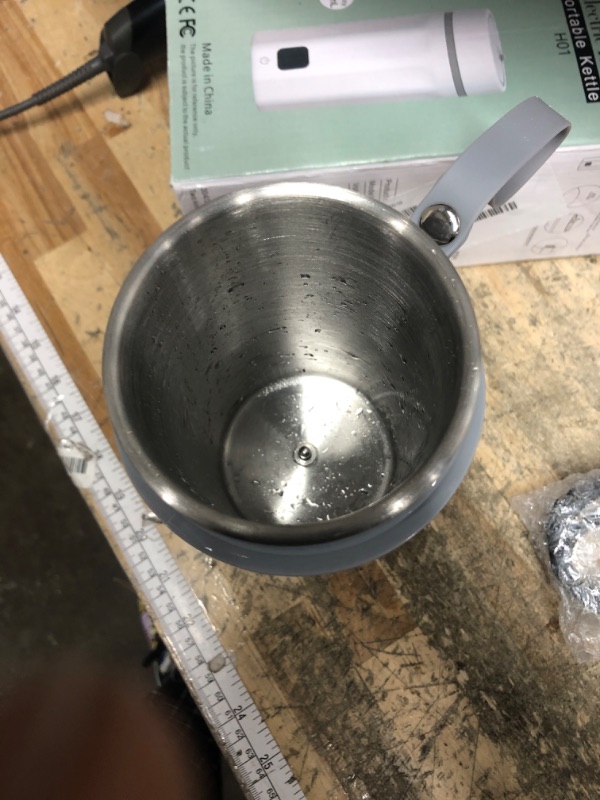 Photo 1 of ****FOR PARTS ONLY/NON-FUNCTIONAL****** WAHMONNY Travel Electric Kettle, Dual Voltage 110V-240V Portable Kettle 6-Temp Control,304 Stainless Steel Small Mini Tea Coffee Kettle,400W Fast Water Boiler, Black (550ML)