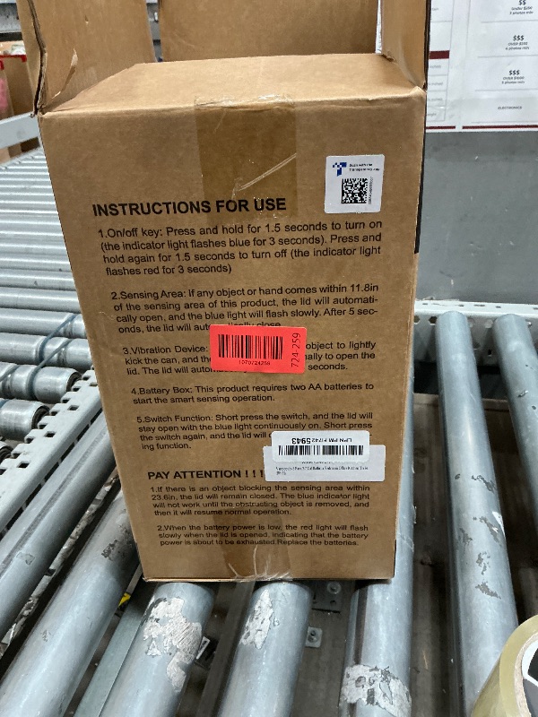 Photo 1 of (missing covers) Vanpopubs 2 Pack 2.7 Gal Bathroom Trash Can with Lid, Automatic Trash Can Small Smart Garbage Can Touchless