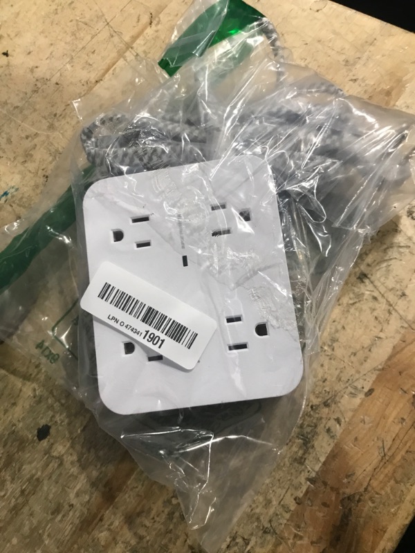Photo 1 of 10 Ft Extension Cord with Multiple Outlets, HANYCONY Flat Plug Power Strip Surge Protector 10 Ft Long Cord, 8 Outlets 30W USB C Charger (2 USB C), Multi Plug Outlet for College Dorm Room Essentials