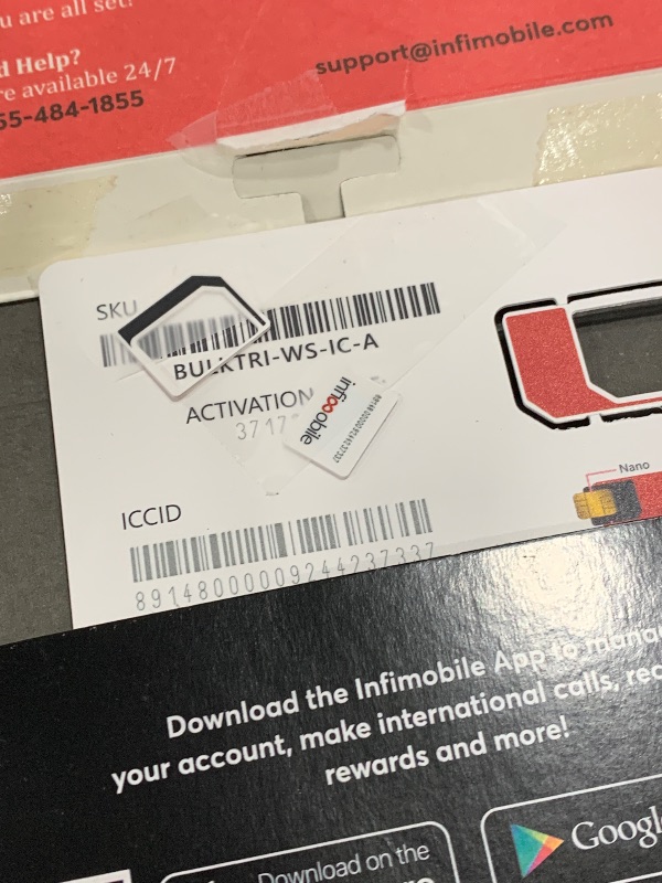 Photo 1 of $12.50/Month | Infimobile Prepaid Unlimited Plan: 12 Months | 15GB High-Speed Data Per Month | Unlimited Data Talk & Text | Prepaid Plan Service SIM Card | Nationwide Coverage | 4G, 5G Network